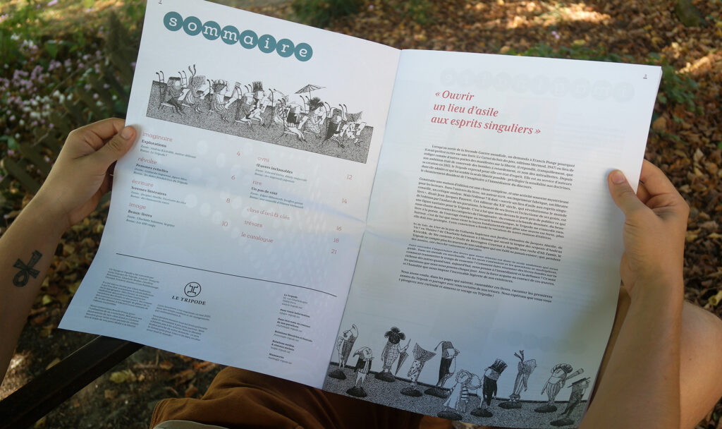 Catalogue 2020 des édition Le Tripode, pages intérieures 1/4