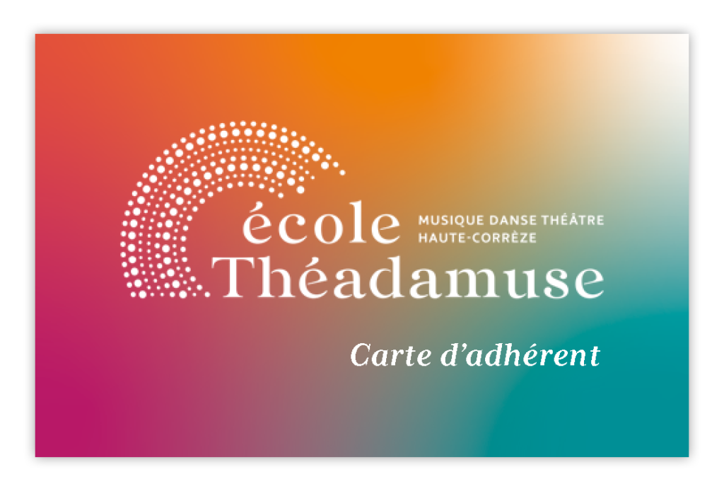 Charte des cartes d'adhésion pour l'École Théadamuse, recto