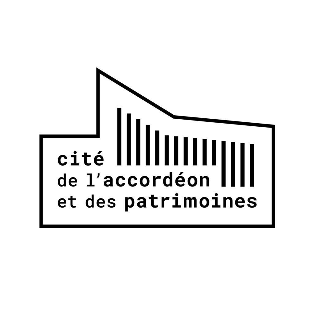 Variante du logotype de la Cité de l'accordéon avec contour noir