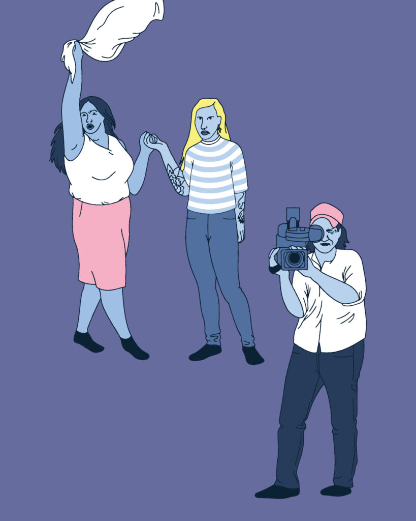 Rencontres cinéma et société 2025, illustration de personnages 1/3