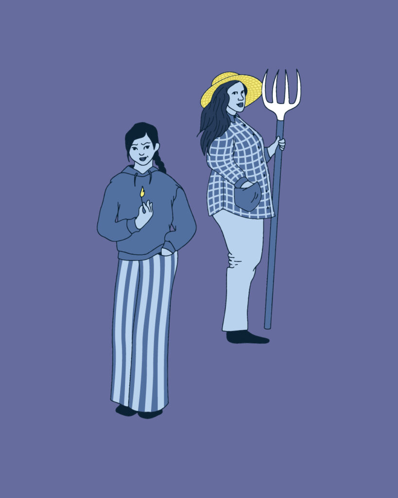 Rencontres cinéma et société 2025, illustration de personnages 3/3